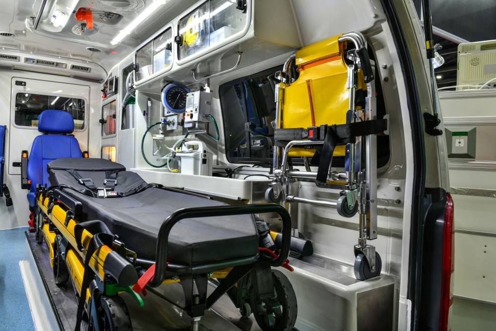 intérieur d'une ambulance